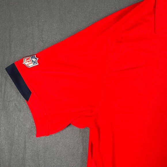 Nike Polo Shirt Mens Large Red New England Patriots NFL On Field Apparel - Picture 3 of 15